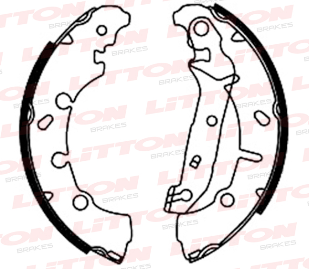 LITTON ZAPATA DE FRENO FORD FIESTA  203 x 38