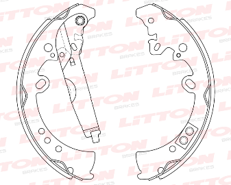 LITTON ZAPATA DE FRENO TOYOTA HILUX 2.5 16V - 3.2 CD 4x2 05/