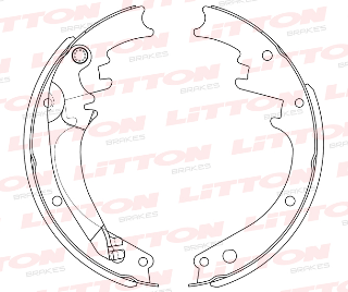 LITTON ZAPATA DE FRENO CHEVROLET BLAZER S10 6 CIL. 95/ FORD RANGER 4X2 05/12