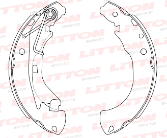 LITTON ZAPATA DE FRENO CITROEN C3 1.6 PEUGEOT 208 18/