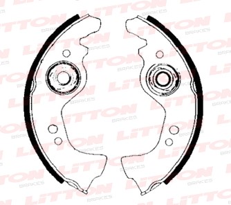 LITTON ZAPATA DE FRENO FIAT 600R 850CC C/AJUST