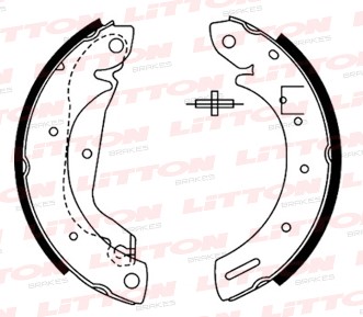 LITTON ZAPATA DE FRENO FORD TERRANO MAVERICK