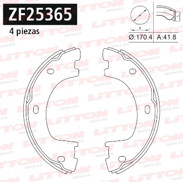 LITTON ZAPATA DE FRENO M BENZ SPRINTER 515 FRENO DE MANO
