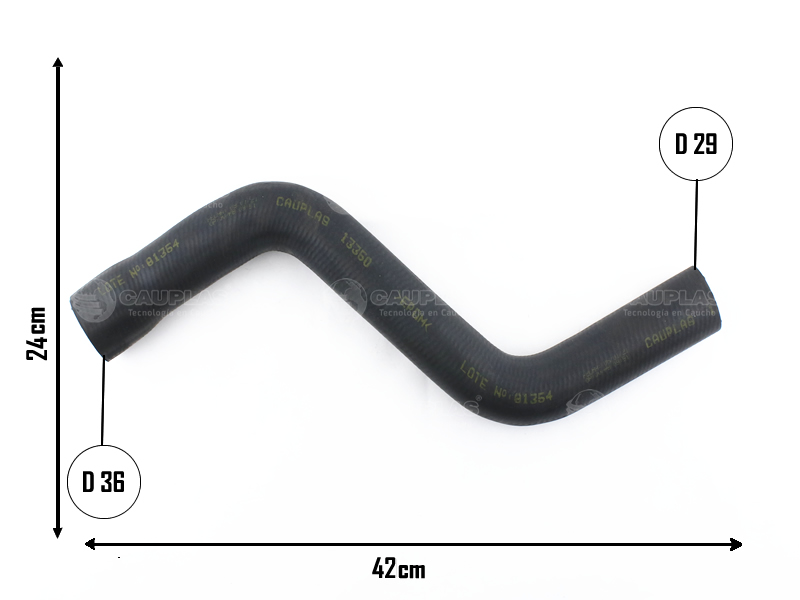 CAUPLAS MANGUERA RADIADOR INFERIOR CHEV COBALT 1.4 11/16 ONIX 1.0 16/19 PRISMA 1.4 13/19