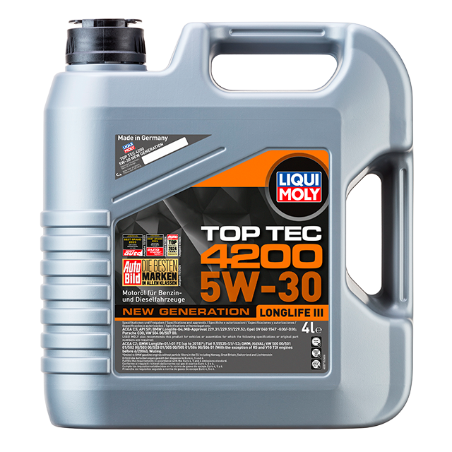 LIQUI MOLY ACEITE SINTETICO TOP TEC 4200 5W-30 4L