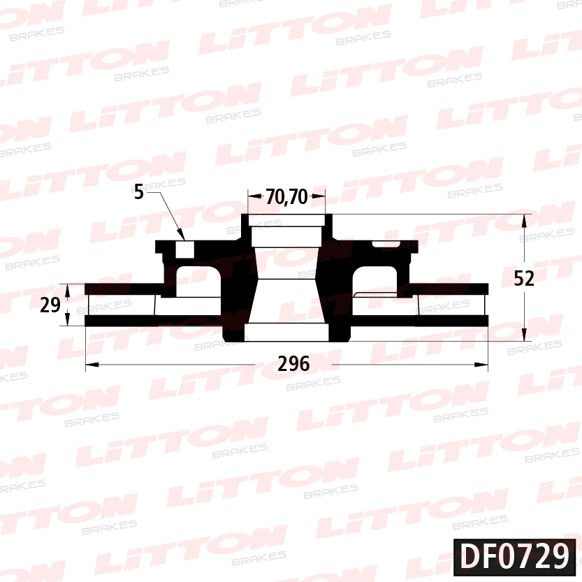 LITTON DISCO FRENO DEL CHEVROLET CAPTIVA 2.4/ 3.6 08> EQUINOX 1.5 TURBO 2.0 07/09