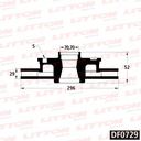 [DF0729.0500] LITTON DISCO FRENO DEL CHEVROLET CAPTIVA 2.4/ 3.6 08> EQUINOX 1.5 TURBO 2.0 07/09