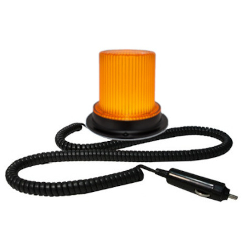 BAIML BALIZA ELECTR. BIVOLTAJE 12/24V AMBAR LUZ DIFUSA C/ DESTELLOS CONTINUOS / BASE MAGNETICA