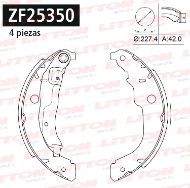 LITTON ZAPATA DE FRENO CITROEN C3 09> PEUGEOT