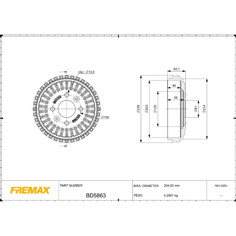 FREMAX CAMPANA FRENO RENAULT KARDIAN 1.0T 24>