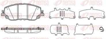 REMSA PASTILLAS FRENO DEL. TOYOTA CAMRY 2.5 16V 17/26 COROLLA CROSS 2.0 16V - 1.8 CVT 21/26 RAV4 2.5 19/26