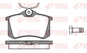 REMSA PASTILLAS FRENO TRAS. AUDI A3 A4 A6 1.6- 1.8- 2.0 CITROEN C4 PEUGEOT 207 306 308 RENAULT FLUENCE MEGANE SANDERO SCENIC  VW BEETLE BORA GOLF PASSAT POLO SAVEIRO VENTO 1.6- 2.0