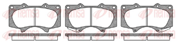 REMSA PASTILLAS FRENO DEL. TOYOTA 4RUNNER HILUX 3.2 LAND CRUISER VIII 2.7-3.0-3.4 SW4 2.4- 2.8