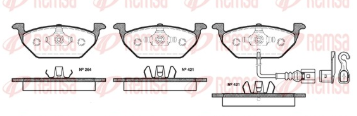REMSA PASTILLAS FRENO DEL. AUDI A3 FORD ESCORT VW BORA FOX GOLF NEW BEETLE SURAN 1.8 - 2.0