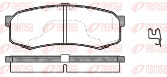 REMSA PASTILLAS FRENO TRAS. MITSUBISHI MONTERO TOYOTA RUNNER LAND CRUISER HILUX 2.4-2.8