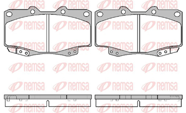 REMSA PASTILLAS FRENO DEL. TOYOTA HILUX 2.5 - 3.0 4WD PRADO 2WD / 4WD V6