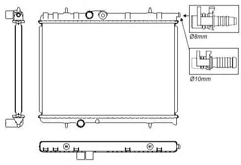 DENSO RADIADOR XSARA - PICASSO 378 X 541 X 28 (A3-4)