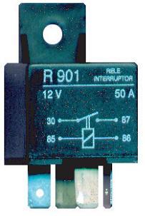 DZE MINI RELAY UNIVERSAL 12V 50A 4T S/RESISTENCIA