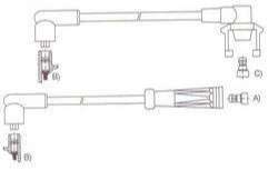 GENOUD CABLE BUJIA R 9 94> CABLE BOBINA LARGO-SECA