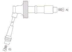 GENOUD CABLE BUJIA LAGUNA-SAFRANE 16V RTI-RXE SAE
