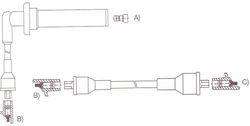 GENOUD CABLE BUJIA P 505 SR <1986 PIPAS GNC