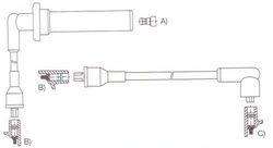 GENOUD CABLE BUJIA P 505 SR <1989 CAPUCHON CURVO PIPAS ORIG.