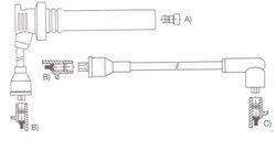 GENOUD CABLE BUJIA P 505 SR >1989 CAPUCHON CURVO PIPAS GNC