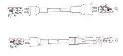 GENOUD CABLE BUJIA P 504 2.0 BOBINA LARGA