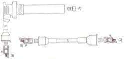GENOUD CABLE BUJIA P 504 SR <1985 DUCELLIER