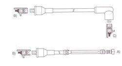 GENOUD CABLE BUJIA P 505 GAMMA TERMINAL LARGO