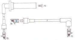 GENOUD CABLE BUJIA P 505 GAMMA TERMINAL LARGO