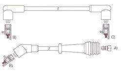 GENOUD CABLE BUJIA P 505 2.2 INYECCION
