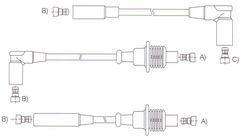 GENOUD CABLE BUJIA P 405 SR-GR-GL CONEXION SAE