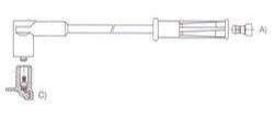GENOUD CABLE BUJIA P 405 SRI M4-PIN