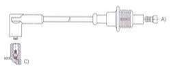GENOUD CABLE BUJIA P 306 SR-GR-XR M4-PIN