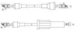 GENOUD CABLE BUJIA FORD TAUNUS L GHIA 78/80 BOBINA CORTA