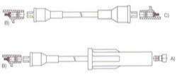 GENOUD CABLE BUJIA TAUNUS L-GUIA 81/85 BOBINA LARGA