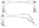 [12050.0370] GENOUD CABLE BUJIA ESCORT 1.6 88/92 INDIEL-BOSCH DIN