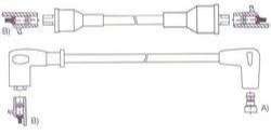GENOUD CABLE BUJIA UNO MOTOR TIPO 1.4-1.6