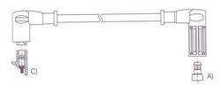 GENOUD CABLE BUJIA TIPO 1.6 INYECCION 1991> MARELLI