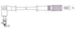 GENOUD CABLE BUJIA PALIO-SIENA-UNO-PUNTO-MOTOR FIRE 1.3 8V  /STRADA-BOBINA PIN