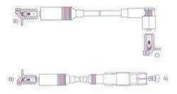 GENOUD CABLE BUJIA GOLF 2.0 MI BOSCH-M4-PIN