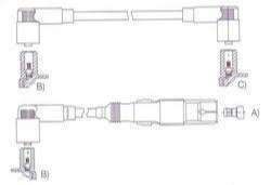 GENOUD CABLE BUJIA GOLF-PASSAT  V6 2.8 M4-PIN