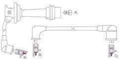 GENOUD CABLE BUJIA SUZUKI SWIFT 1.3X GTI 89/95 BALENO