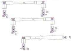GENOUD CABLE BUJIA ALFA ROMEO 164 2.0 TWIN SPARK 4C M4-PIN