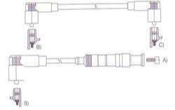 GENOUD CABLE BUJIA ALFA ROMEO 33 IE 1.6I 16I 6V INYECCION