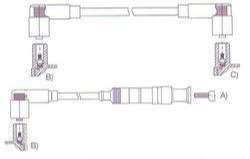 GENOUD CABLE BUJIA ALFA ROMEO 33 CONEXION M4-PIN