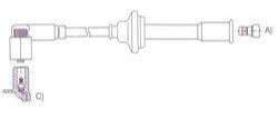 GENOUD CABLE BUJIA ALFA ROMEO 155 2.5I V6 93> M4-PIN