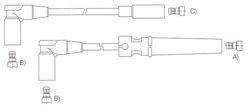 GENOUD CABLE BUJIA DAEWOO NEXIA ESPERO 1.5 16V 95>