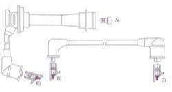 GENOUD CABLE BUJIA TOYOTA COROLLA-CELICA1.6I 16V 85/90